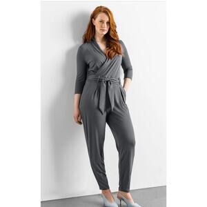 Les Lunes The Paul Jumpsuit Black Size Large Soft Bamboo Office Lounge Comfort